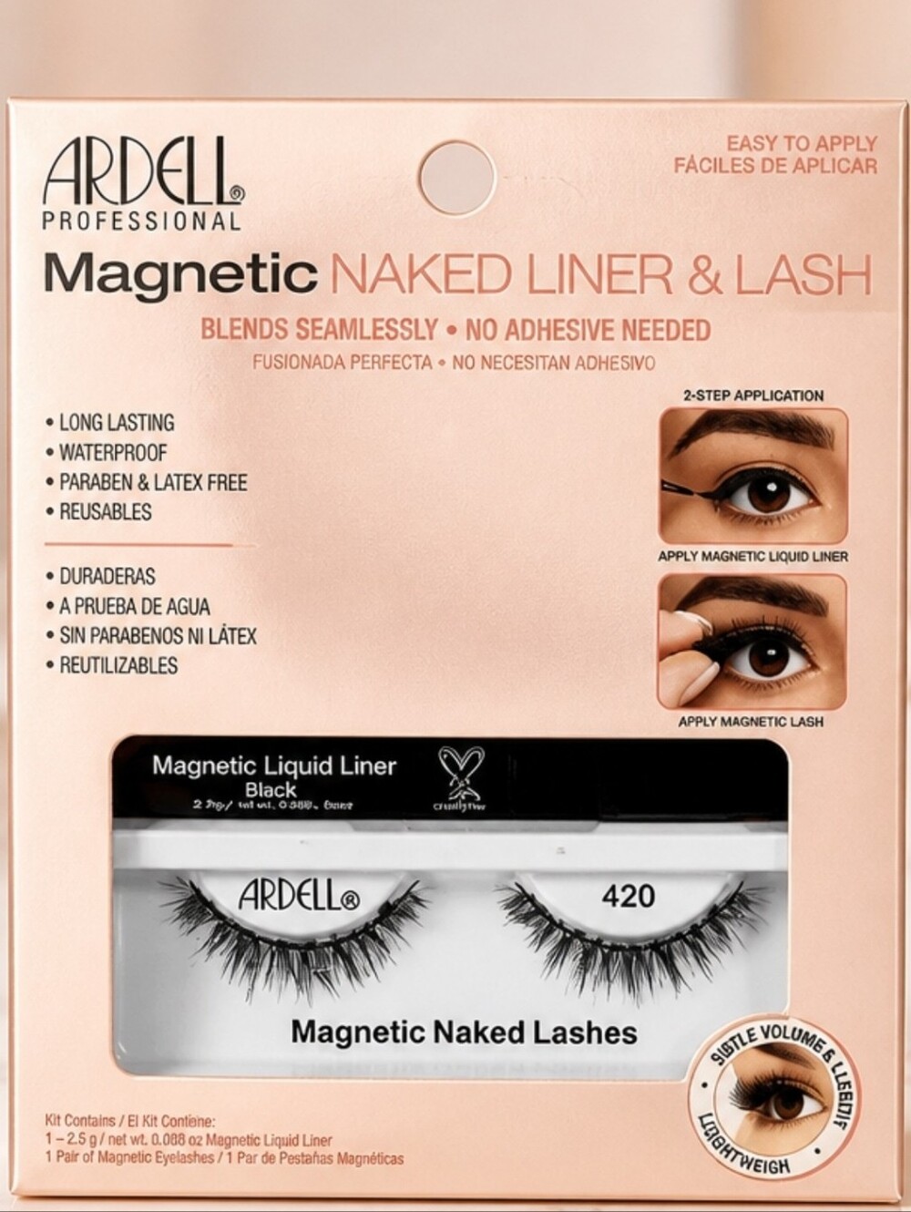 Ardell Magnetic Naked Liner & Lash Kit - Black (Bundle of 4)